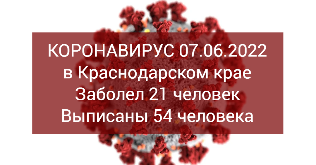 На Кубани подтвердили 21 случай заболевания коронавирусом